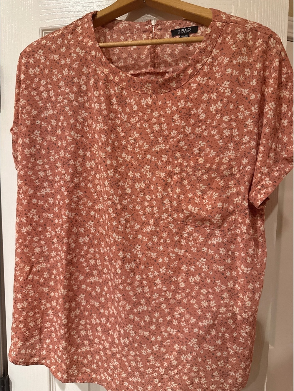 Buffalo David Bitton XL Floral Short Sleeve Blouse